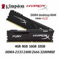 HyperX FURY RAM DDR4 8GB 16GB 32GB 3200 3600 2400 2666 Desktop Speicher DIMM Lot