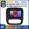 Für Renault Trafic Nissan DAB+ Carplay Android 13 Autoradio GPS Navi SWC 6+128GB