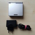Nintendo Gameboy Advance SP Konsole Silber Platin Handheld + Ladekabel