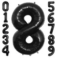 XL Zahlen Folienballon 0 1 2 3 4 5 6 7 8 9 Schwarz Luftballon Ballon Geburtstag