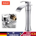 Wasserfall Waschtischarmatur Wasserhahn hoch Waschbecken Mischbatterie Chrom