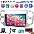 1+32G Android 15 DAB+ Für VW Tiguan 5N 2007-2016 Golf Plus Carplay Autoradio KAM