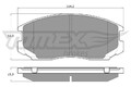 TOMEX Brakes Bremsbelagsatz, Scheibenbremse TX 12-91 für DAIHATSU MITSUBISHI