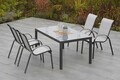 MX Gartenmöbel Amalfi Set 5 tlg. Terrassenmöbel Esstischgruppe Tisch Balkonmöbel