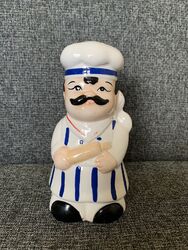 Konditor Chef Keramik Mehl/Zucker Shaker Vintage