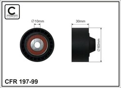 CAFFARO 197-99 Deflection/Guide Pulley, V-ribbed belt for ,DACIA,FIAT,MERCEDES-B