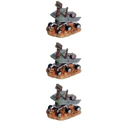  Set of 3 Aquarien Dekoration Aquarium Harzschmuck Fischzubehör Für Tank