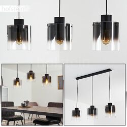 Rauchglas Schlaf Wohn Ess Zimmer Raum Beleuchtung 3-flammige Pendel Hänge Lampen