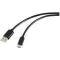 Renkforce USB-Kabel USB 2.0 USB-C® Stecker, USB-A Stecker 1.80 m Schwarz Gesa...