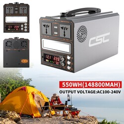 148800mAh Tragbare Powerstation Solargenerator Notstromversorgung für Camping DE