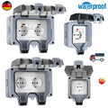 Außensteckdose IP66 250V 16A Gartensteckdose Aufputz Unterputz Outdoor Steckdose