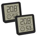 TFA Dostmann Digitales Thermo-Hygrometer mit Komfortzone 30.5053 2er-Set schwarz