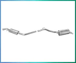 Auspuffanlage für VW T4 1.9 TD, 2.4 D Auspuff Endtopf Mitteltopf