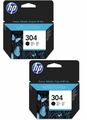 HP 304 schwarze und farbige Tintenpatronen für ENVY 5020 Tintenstrahldrucker **SCHNELLER VERSAND