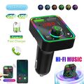 Auto Wireless Bluetooth FM Transmitter mp3 Player USB Schnell Ladegerät Adapter