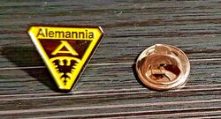 Alemannia Aachen Pin Logo lackiert - Maße 16x15mm