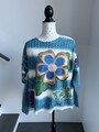 Damen Pullover Bunt Gr. L/XL Blumen