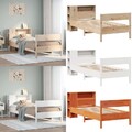 Massivholzbett Holzbett Bett Einzelbett mit Regal ohne Matratze Kiefer vidaXL