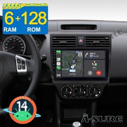 6+128G Android 14 Autoradio Carplay GPS NAVI SWC Für SUZUKI SWIFT III 2004-2009