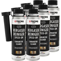 6x300ml TECPO VERGASERREINIGER ESTER Speed-XM ADDITIV DROSSELKAPPEN REINIGER