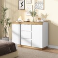 Sideboard Kommode mit 2 Türen und 3 Schubladen für Schlafzimmer Wohnzimmer Flur