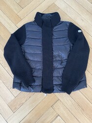 Original Moncler Steppjacke mit Strick wie neu mit Versand