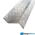 Z-Profil Alu Riffelblech 1,5/2mm Duett Abdeckprofil Treppenschutz Kantenschutz