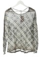 RICH & ROYAL Strickshirt Damen Gr. DE 36 hellgrau-schwarz Casual-Look