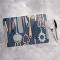 Tischsets Platzset und Untersetzer Set Platzdeckchen 45x30 Küchenutensilien