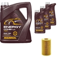MANN-FILTER Ölfilter 8L MANNOL 5W-30 Energy Combi LL für Audi A5 Cabriolet S5