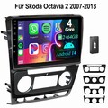 DAB+ 10,1" Für Skoda Octavia 2 1Z 2004-2013 Autoradio Android 14 mit GPS Carplay