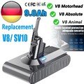 9000mAH Akku Für Dyson V8 SV10 Absolute Animal Staubsauger Fluffy SONY Batterie