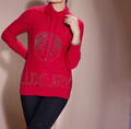 795352+ Creation L by heine Damen Rollkragen Pullover rot Glitzer NEU Gr. 40 42