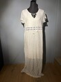 Sommerkleid Maxi Kleid *Jean Pascale* XXL Spitze Kleid Weiß Bodenlang Baumwolle