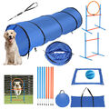 5-tlg. Agility Set Hunde Training Parcours Tunnel Slalom Trainingsset Sprung