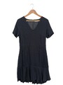 OUI Kurzarmkleid Damen Kleid Gr. DE 40 blau Casual-Look