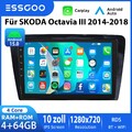 Für Skoda Octavia III 3 5E 2014-2018 Carplay 4+64G Android 15 Autoradio GPS NAVI