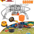 6800W Campingkocher mit Piezozündung,Klein Gaskocher,Faltbar Camping Kocher DE