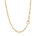Singapurkette 585 Gelb Gold 14 Karat 2,2mm breite Goldkette Halskette Collier