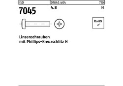 Reyher Flachkopfschraube ISO 7045 m.Kreuzschlitz-PH M 6 x 40 -H 4.8