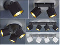 DIMMBARE LED Design Spotleuchten mit Stoffschirm für Innen Wandspots Deckenspots