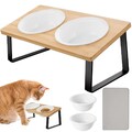 Ergonomischer Katzennapf erhöht 15° Keramik Futternapf für Katzen & kleine Hunde