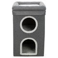 Trixie Cat Tower Saul grau 64 cm Katzenbaum Kratzbaum Kuschelhöhle 39x39 cm