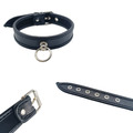 BDSM Halsfessel Ring der O schwarz Slave schmales Halsband Bondage Fesseln Sexy