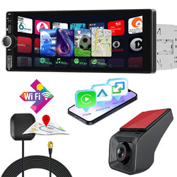 64G 6,9" 1DIN Android 13 Autoradio Drahtlos CarPlay GPS Navi RDS Wifi+Mic+HD DVR