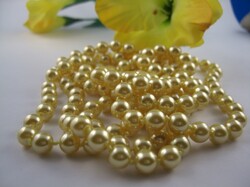 Lange Perlenkette Art Deco Stil 150 -154 cm lang Sonnengelb Sonnen Blume Gelb