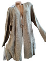 Sheego Long Strickjacke Cardigan beige Ton mit Bindegürtel 413 (0 708) Übergröße