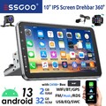 DAB+ Autoradio 2+32GB Android 13 Carplay GPS Navi 1 DIN 360° Drehbar Bildschirm