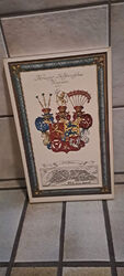 vintage Itzehoe Schleswig Holstein Wappen Bild-Druck hinter Plexiglas