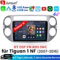Android 14 4+64GB Carplay Navi GPS Autoradio DSP Für VW Tiguan 5N 1NF 2007-2016
